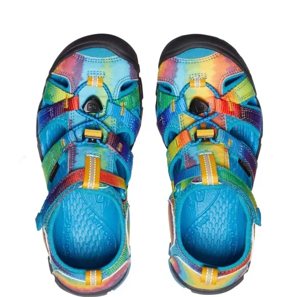 Vibrant KEEN® Big Kids Size 6 Seacamp II CNX in Vivid Blue/Original Tie Dye, GUC - Picture 3 of 14